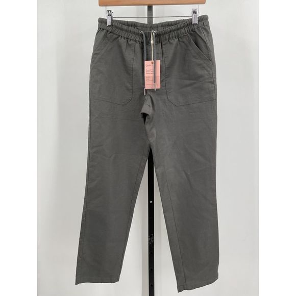 Quince Pants - Quince Cotton Linen Twill Straight Leg Pant Charcoal Gray M
